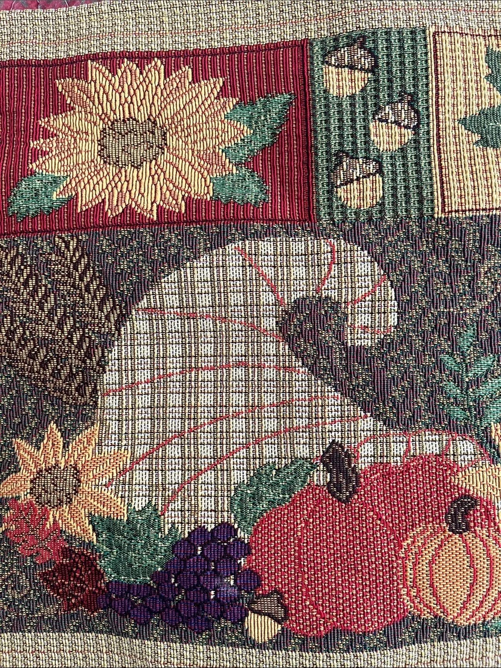 Harvest Cornucopia Table Runner in Fall Colors